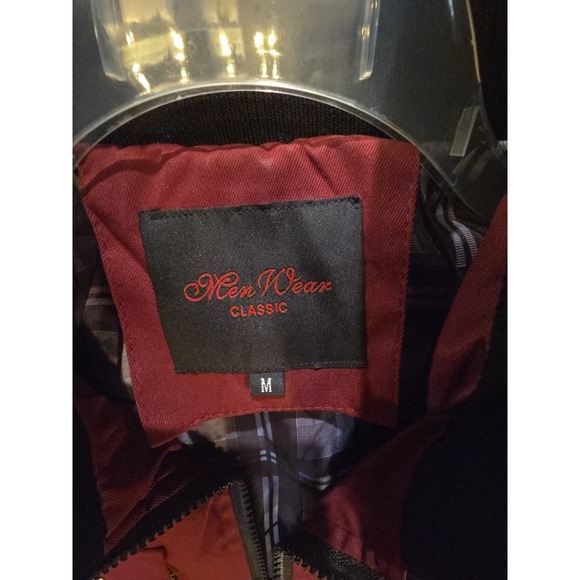 Men's Wear Classic Full Zip Jacket Lined Maroon Size Medium EUC - Picture 6 of 10